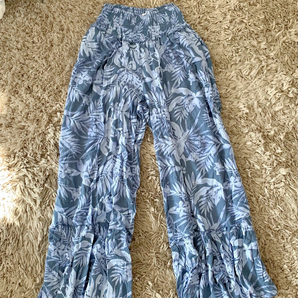 Blue Island Flowy Pants